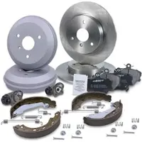 BESTPRICE Komplettset Bremsscheiben+Bremsbeläge Vorne+Hinten [Hersteller-Nr. 40349521] für Smart