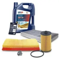 BESTPRICE Inspektionspaket Filtersatz SET A + 5l ÖL [Hersteller-Nr. 10493627] für Opel