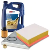 BESTPRICE Inspektionspaket Filtersatz SET A + 5L ÖL [Hersteller-Nr. 40003722] für Opel
