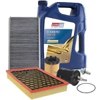 BESTPRICE Inspektionspaket Filtersatz SET B + 5l ÖL [Hersteller-Nr. 40207888] für Opel