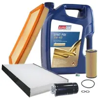 BESTPRICE Inspektionspaket Filtersatz SET B + 5l ÖL [Hersteller-Nr. 40197481] für VW, Audi, Skoda