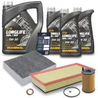 BESTPRICE Inspektionspaket SET A + 8L 5W-30 Motoröl [Hersteller-Nr. 40671052] für Porsche, VW