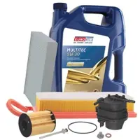 BESTPRICE Inspektionspaket Filtersatz SET B + 5l ÖL [Hersteller-Nr. 40207533] für Ford