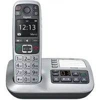 Gigaset E550A Großtasten Schnurlostelefon mit Anrufbeantworter platin