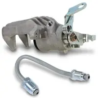 BESTPRICE Bremssattel + Bremsrohr hinten rechts [Hersteller-Nr. 40438706] für Audi, VW, Seat, Skoda