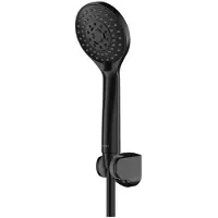 Omnires YOSEMITE YOSEMITE-PBL Handbrause mit Halter, Schwarz matt