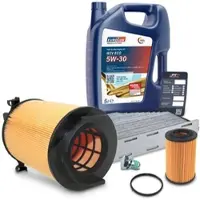 BESTPRICE Inspektionspaket Filtersatz SET A + 5L ÖL [Hersteller-Nr. 40003694] für Seat, Skoda, VW, Audi