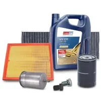 BESTPRICE Inspektionspaket Filtersatz SET B + 5l ÖL [Hersteller-Nr. 40197438] für Audi, VW