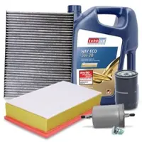 BESTPRICE Inspektionspaket Filtersatz SET B + 5l ÖL [Hersteller-Nr. 40197255] für VW