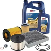 BESTPRICE Inspektionspaket Filtersatz SET B + 6l ÖL [Hersteller-Nr. 40207807] für Ford, Volvo