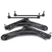 BESTPRICE 2x Querlenker + 2x Koppelstangen vorne [Hersteller-Nr. 40483392] für Citroën, Peugeot