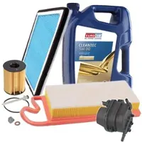 BESTPRICE Inspektionspaket Filtersatz SET B + 5l ÖL [Hersteller-Nr. 40207946] für Peugeot