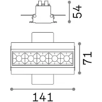 Ideal Lux LED-Einbaustrahler LIKA 12,5 W 4000 K rahmenlos 267906 12,5 W 1250 lm 4000 K IP20 14,1 cm weiß-schwarz ohne Rahmen