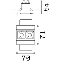 Ideal Lux LED-Einbaustrahler Lika 06W 4000K TRIMLESS 267890 6W 500lm 4000K IP20 7cm weiß-schwarz ohne Rahmen