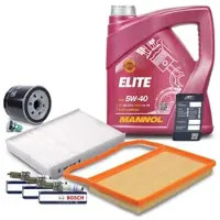BESTPRICE Inspektionspaket SET C + 4L 5W-40 Motoröl [Hersteller-Nr. 40668733] für Skoda, VW, Seat