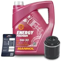 BESTPRICE Ölfilter + 5l 5W-30 Motoröl [Hersteller-Nr. 40486596] für Audi, VW, Seat, Skoda