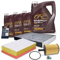 BESTPRICE Inspektionspaket SET A + 8L 5W-30 Motoröl [Hersteller-Nr. 40668686] für VW