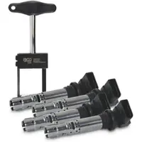 BESTPRICE 4x Zündspule + Zündspulen - Abzieher [Hersteller-Nr. 40669407] für Audi, Seat, Skoda, VW