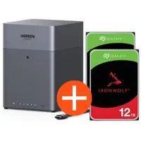UGREEN NASync DH4300 Plus NAS System 4-Bay 24TB inkl. 2x Seagate IronWolf ST12000VN0008 12 TB