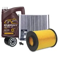 BESTPRICE Inspektionspaket SET A + 5L 5W-20 Motoröl [Hersteller-Nr. 40669553] für Ford
