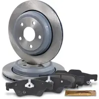 BESTPRICE Bremsscheiben + Bremsbeläge Hinterachse [Hersteller-Nr. 40843028] für Jeep