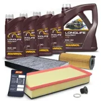 BESTPRICE Inspektionspaket Set A + 9l 5W-30 Motoröl [Hersteller-Nr. 41242662] für Audi, Porsche, VW