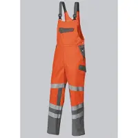 Bp Warnschutz Latzhose "2111-845" Hi-Vis Comfort - 46 - warnorange/dunkelgrau