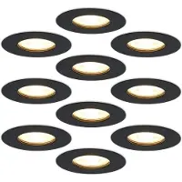 HOFTRONIC™ LED Einbaustrahler 4,5W 345lm 2700K Dimmbar IP65 Schwarz GU10