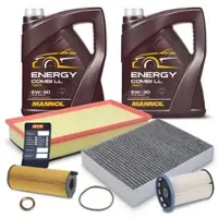 BESTPRICE Inspektionspaket Set B + 10l 5W-30 Motoröl [Hersteller-Nr. 41846174] für Porsche, VW