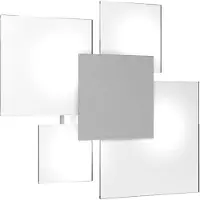 TOP LIGHT Toplight Rechteckige Deckenleuchte Upgrade 4 Lichter mit GX53-Fassung, grau-weiße Struktur, modernes Design 46x42x15cm