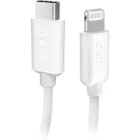 SBS TECABLETISSUETCL, 1,5 m, Lightning, USB C, Männlich, Männlich, Weiß