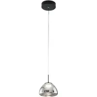 FABAS LUCE Lucille Pendelleuchte aus Metall und getöntem Borosilikatglas, 8-W-LED, dimmbar, Farbtemperatur 2700 K/3000 K/4000 K, Ø 16 cm - Lucille