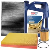 BESTPRICE Inspektionspaket Filtersatz SET A + 5l ÖL [Hersteller-Nr. 10493647] für Opel