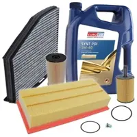 BESTPRICE Inspektionspaket Filtersatz SET B + 5l ÖL [Hersteller-Nr. 40197471] für Audi, Skoda, Seat, VW