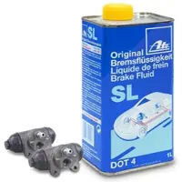 BESTPRICE 2x Radbremszylinder + ATE Bremsflüssigkeit hinten [Hersteller-Nr. 34007472] für Peugeot, Citroën