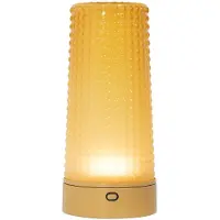 Zafferano Soffio LED-Akkuleuchte-Gold matt/Glas Bernstein-mit LED (2200K/2700K/3000K)