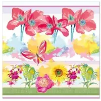 Papstar 10 X 20 Servietten, 3-lagig 1/4-Falz 33 cm x 33 cm "Fleuri"