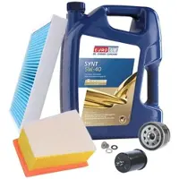 BESTPRICE Inspektionspaket Filtersatz SET B + 5l ÖL [Hersteller-Nr. 40197925] für Renault