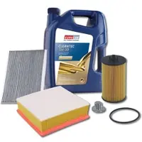 BESTPRICE Inspektionspaket Filtersatz SET A + 5L ÖL [Hersteller-Nr. 40004503] für Opel