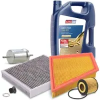 BESTPRICE Inspektionspaket Filtersatz SET B + 5l ÖL [Hersteller-Nr. 40197422] für Seat, VW, Skoda