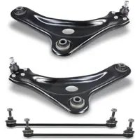 BESTPRICE 2x Querlenker + 2x Koppelstange vorne [Hersteller-Nr. 40788434] für Peugeot, Ds, Citroën