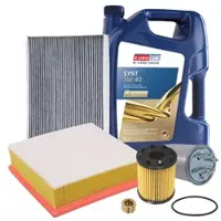 BESTPRICE Inspektionspaket Filtersatz SET B + 5l ÖL [Hersteller-Nr. 40207866] für Opel