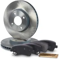 BESTPRICE Bremsscheiben + Bremsbeläge Vorderachse [Hersteller-Nr. 40398227] für Nissan