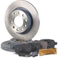 BESTPRICE Bremsscheiben + Bremsbeläge Hinterachse [Hersteller-Nr. 40843025] für Alfa Romeo