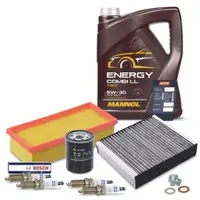 BESTPRICE Inspektionspaket Set C + 5l 5W-30 Motoröl [Hersteller-Nr. 41109517] für Smart, Mitsubishi