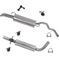 BESTPRICE Schalldämpfer Set [Hersteller-Nr. 34007050] für Seat, Skoda, VW