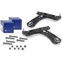 BESTPRICE 2x Querlenker mit Traggelenk + LEMFÖRDER Schraubensatz vorne [Hersteller-Nr. 41209880] für VW, Skoda, Seat