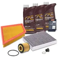 BESTPRICE Inspektionspaket Set A + 3l 5W-30 Motoröl [Hersteller-Nr. 41167974] für VW, Skoda, Seat