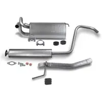 BESTPRICE Mittelschalldämpfer + Endschalldämpfer + Endrohr + Montagemateria [Hersteller-Nr. 41572613] für Vauxhall, Opel, Chevrolet