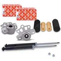 BESTPRICE 2x Stoßdämpfer +FEBI Domlager +Staubschutzsatz hinten [Hersteller-Nr. 40669132] für Fiat, Opel, Alfa Romeo